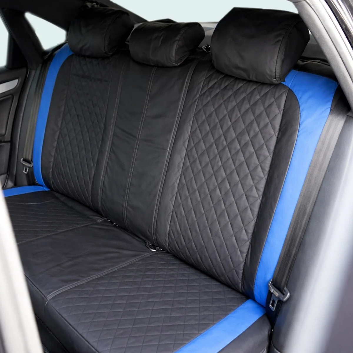 Set huse scaune auto Premium, model DIAMOND Drive, design Sportiv, universale, ergonomice, Piele Ecologica Matlasata, culoare…