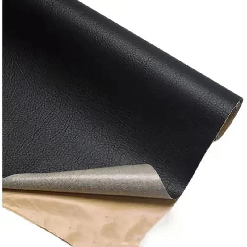 Piele Ecologica pentru reparatii, autoadeziva, dimensiune 50cm x 150 cm, culoare Neagra, pentru canapele, genti, jachete, scaune auto…