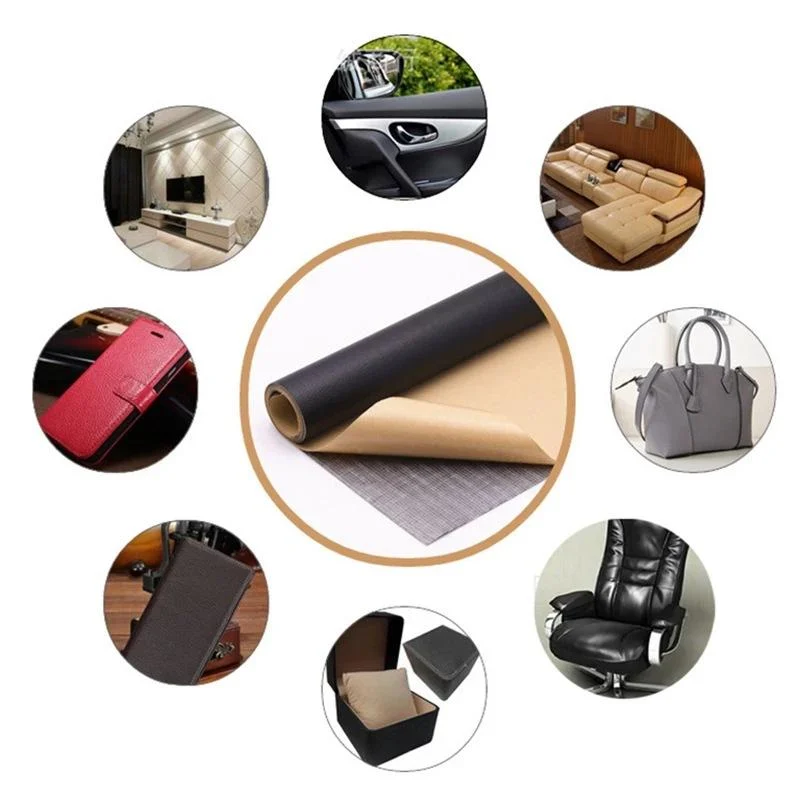Piele Ecologica pentru reparatii, autoadeziva, dimensiune 50cm x 150 cm, culoare Neagra, pentru canapele, genti, jachete, scaune auto…