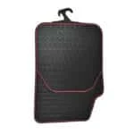 Covorase Auto Universale, din cauciuc sintetic moale, culoare Neagra cu dunga Rosie