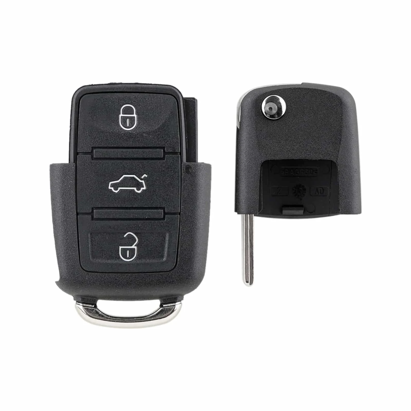 Carcasa Telecomanda Auto cu 3 butoane si lamela inclusa, compatibila Volkswagen, Skoda, Seat