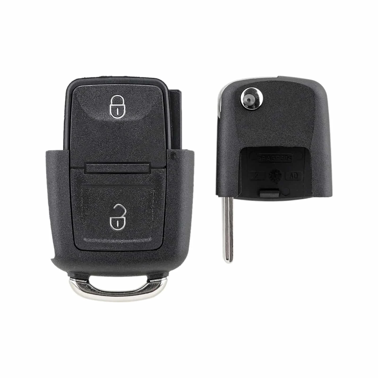 Carcasa Telecomanda Auto cu 2 butoane si lamela inclusa, compatibila Volkswagen, Skoda, Seat