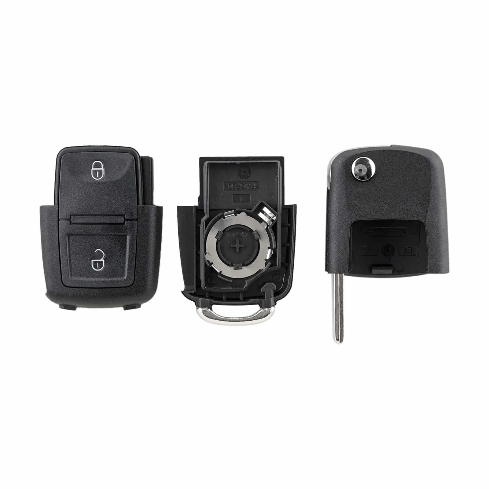 Carcasa Telecomanda Auto cu 2 butoane si lamela inclusa, compatibila Volkswagen, Skoda, Seat
