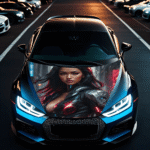 Folie Capota Auto "Hood Art" rezistenta la exterior, marime M (165 x 120cm) - Cod: AVX-CAPOTA-001M