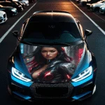 Folie Capota Auto "Hood Art" rezistenta la exterior, marime M (165 x 120cm) - Cod: AVX-CAPOTA-001M
