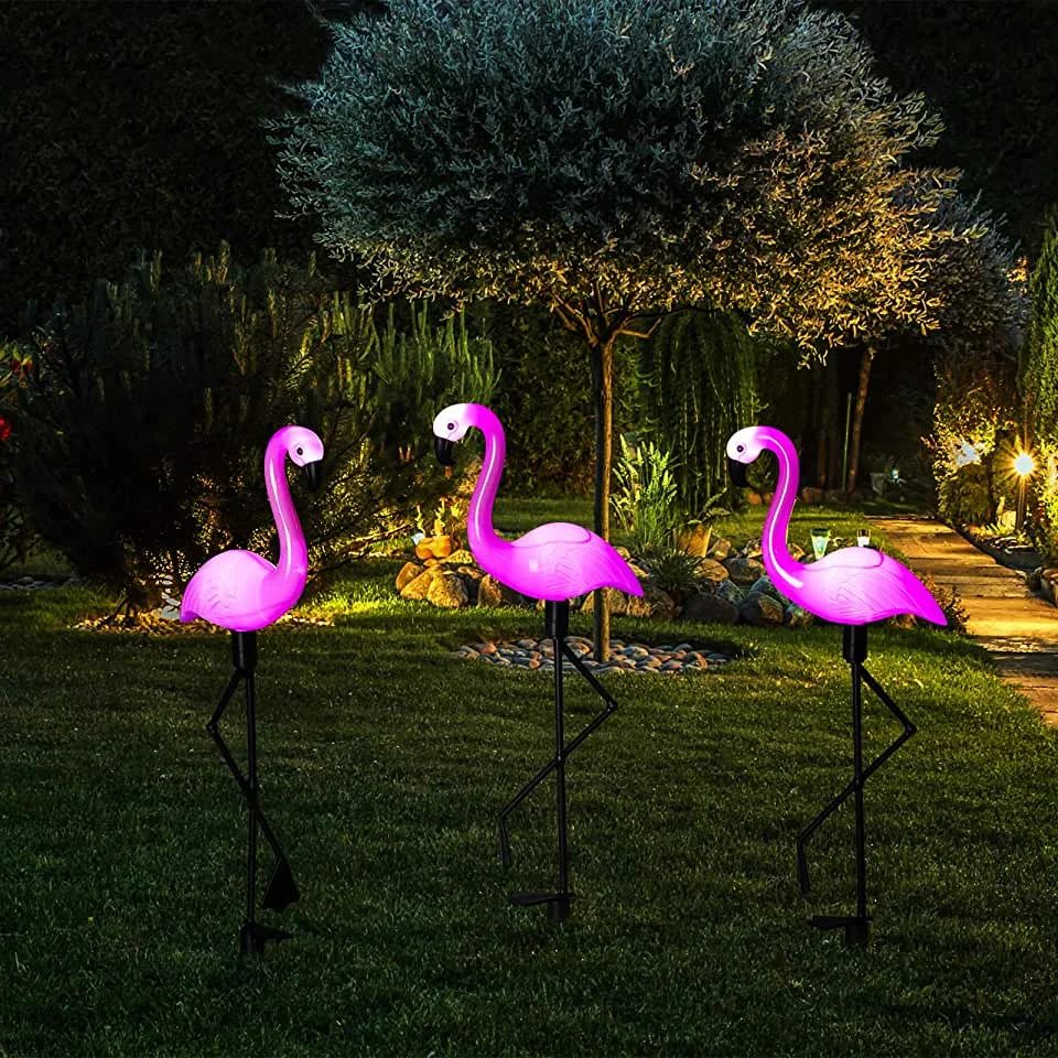 AVEX – Set 3 x Lampa Solara estetica exterioara de gradina model "Flamingo"