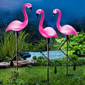 AVEX – Set 3 x Lampa Solara estetica exterioara de gradina model "Flamingo"