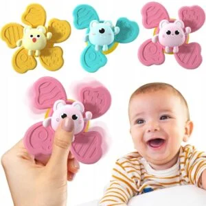 OEM – Set 3 jucarii interactive, model "FIDGET SPINNER J001" pentru copii sau bebelusi