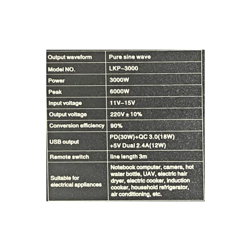 OEM – Invertor profesional 3000W 12V 220V 50 Hz Pur sinusoidal "Pur sine wave"