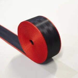 OEM – Banda centura de siguranta TUNING, culoare Negru Rosu, latime 46 mm, pret/m liniar